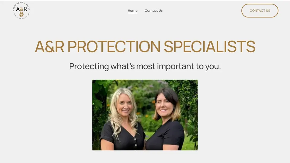 A and R Protection Specialists homepage