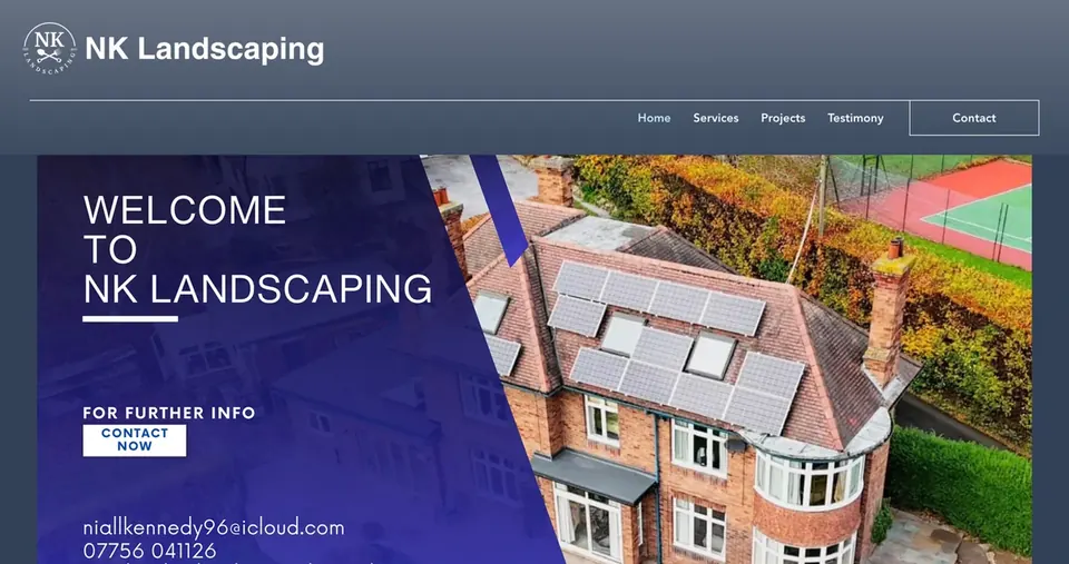 NK Landscaping homepage